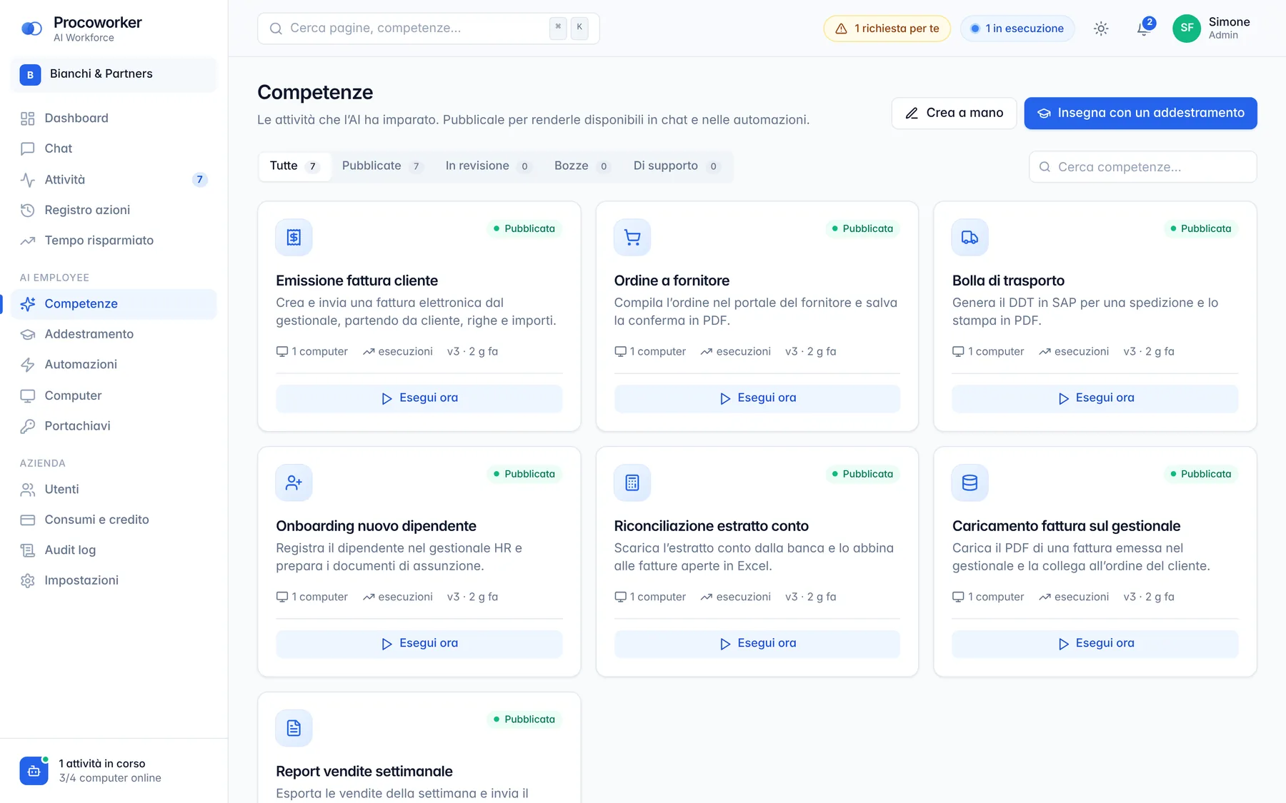 Competenze pubblicate